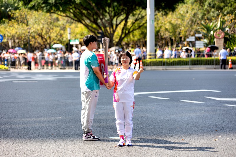 金玉瓊火炬傳遞現場。受訪者供圖