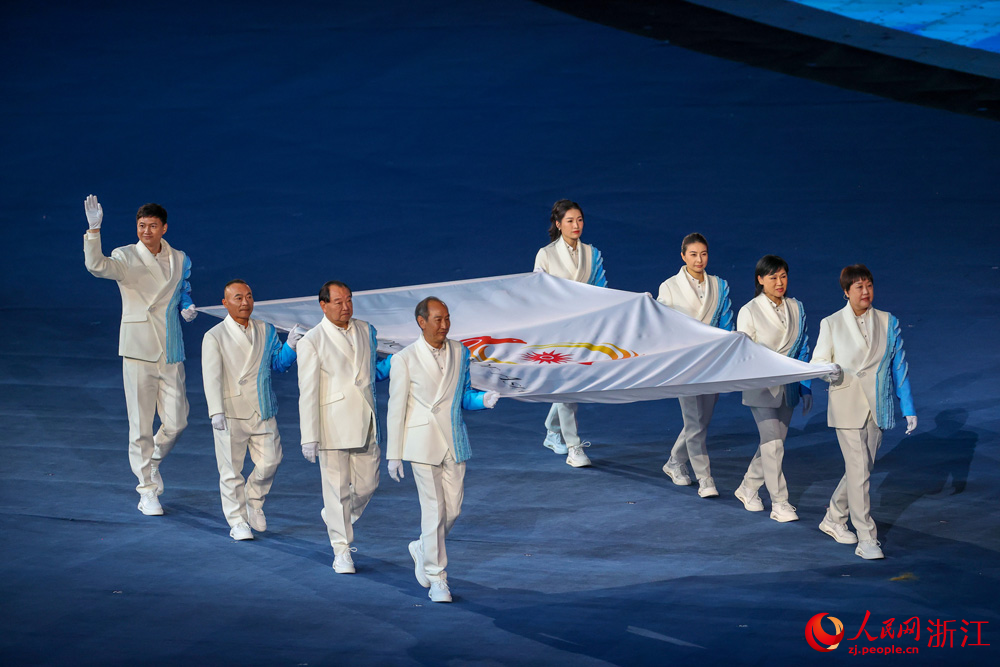 9月23日晚，第19屆亞洲運動會開幕式在浙江省杭州市舉行。人民網 章勇濤攝