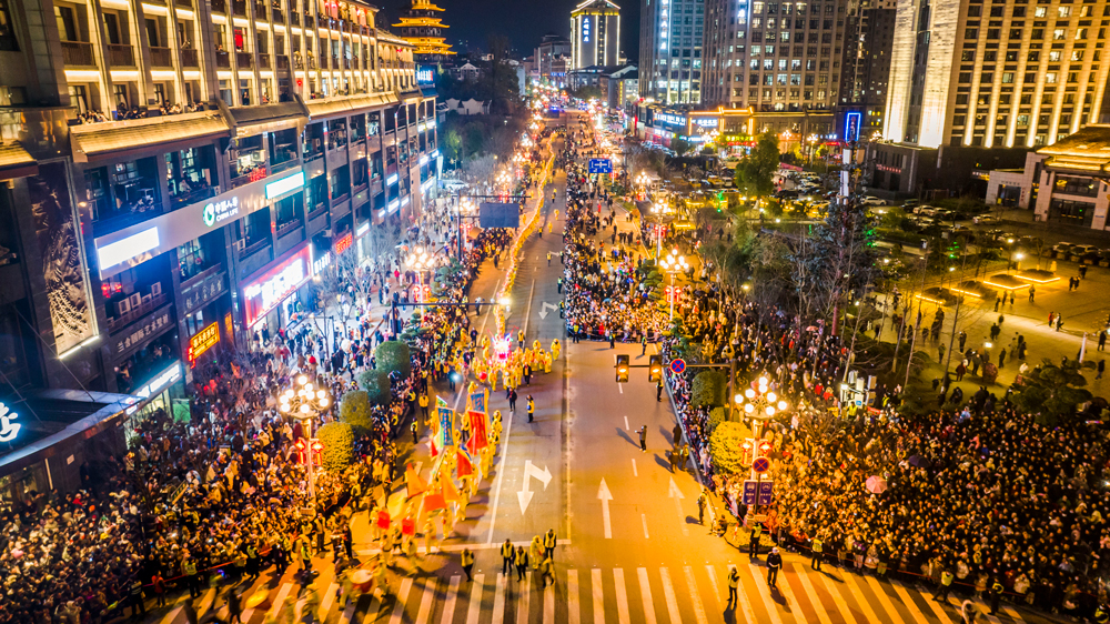 “龍騰獅舞鬧元宵”活動現場。景寧縣委宣傳部供圖