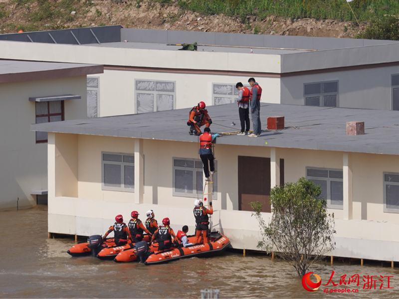 “應急使命·2024”防汛防臺風演習現場。人民網 陳陸洵攝