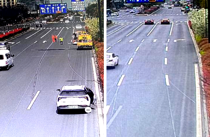 路標優化前后對比。杭州市公安局余杭區分局供圖