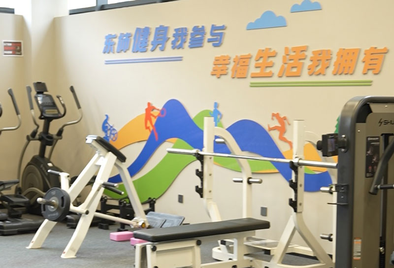 東柿社區健身房。吳承予攝