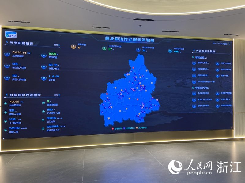 通過養老服務駕駛艙實現智能化管理。人民網 方彭依夢攝