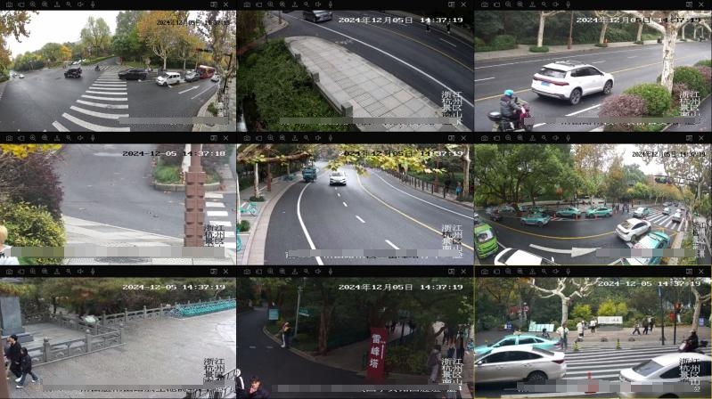數智中心指揮平臺道路監測畫面。平臺截圖