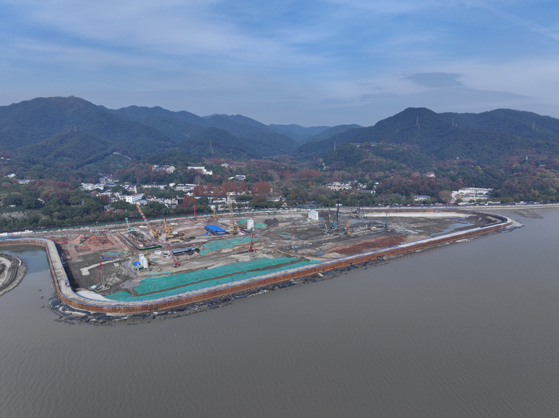 工程施工現場。杭州南排公司供圖