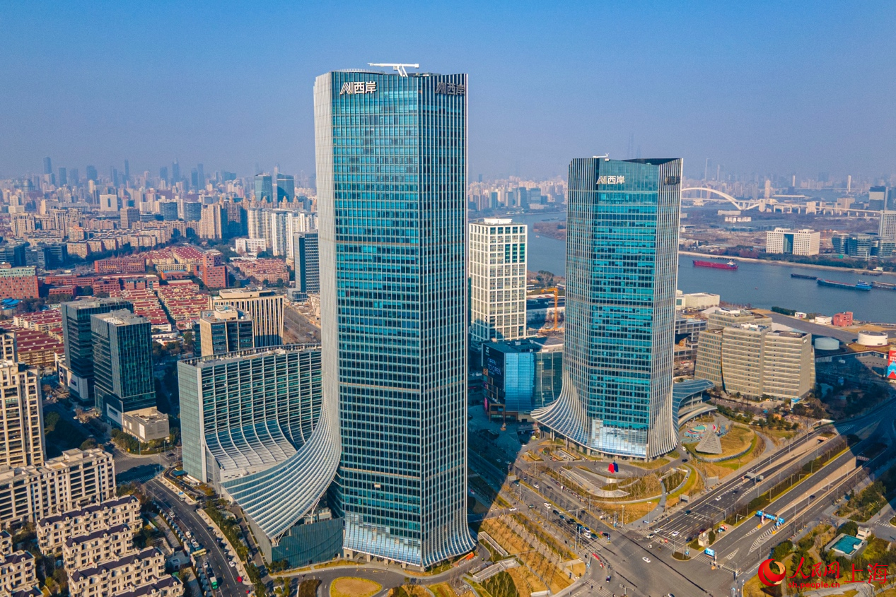 位于徐匯西岸的國際人工智能中心。 人民網記者 王初攝