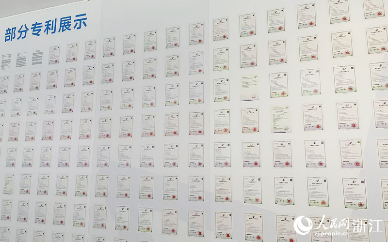 程天科技的專利墻。人民網記者 王麗瑋攝