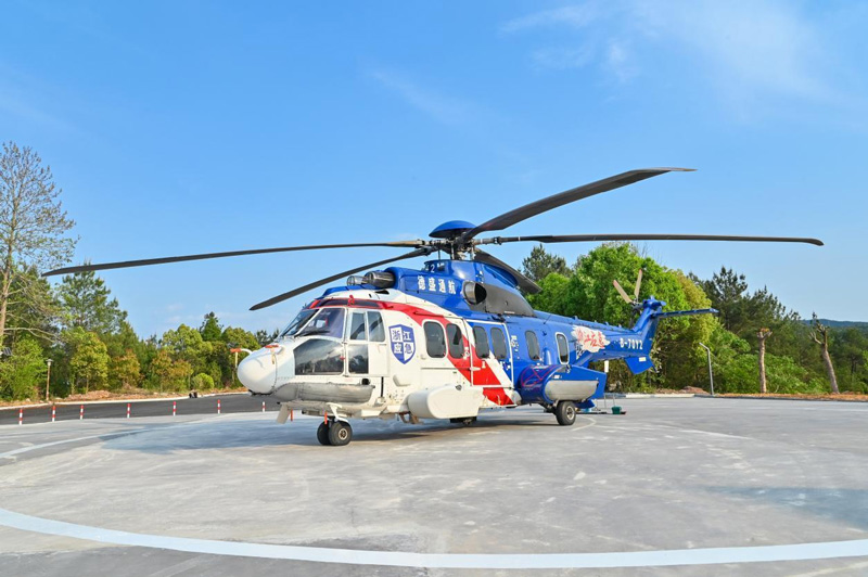 浙江省應急管理廳航空救援直升機正式入駐文成。夏曉強攝