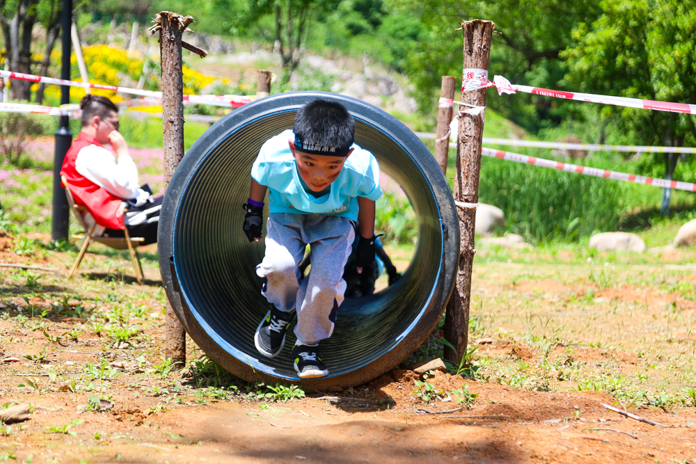孩子們參加戶外悅野挑戰賽。主辦方供圖