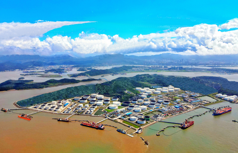 中化興中石油轉運（舟山）有限公司岙山基地。受訪者供圖