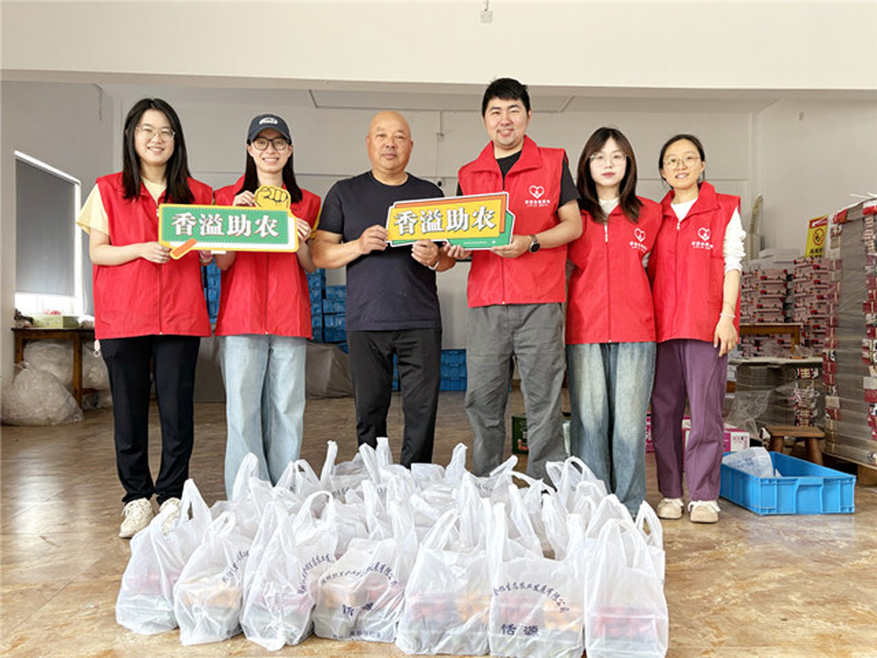 “香溢”志愿者開展助農活動。張穎攝