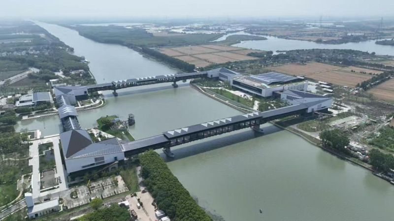 水鄉客廳·方廳水院橫跨太浦河。嘉善縣委宣傳部供圖