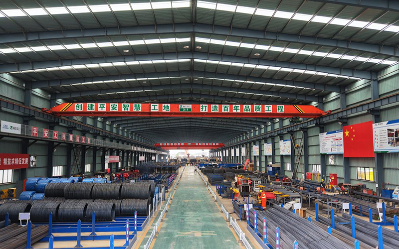 甬臺溫改擴建寧波南段項目TJ-1標預制梁場。朱利娟攝