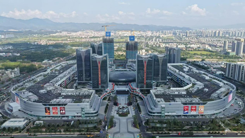 義烏第六代市場核心標志項目——全球數貿中心。義烏市委宣傳部供圖